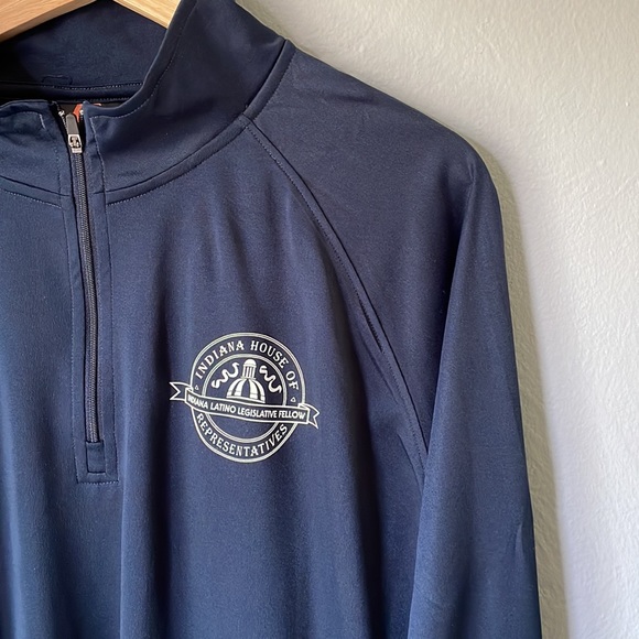 EG Pro Navy Athletic Quarter Zip Pullover sz XL - Picture 2 of 3